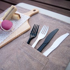 일회용 나이프 100개 벌크포장 흰 검, 백색