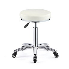 스텐 스툴 의자 발톱 철 단일 블랙 이동식 인테리어 진료 간이 미용실, 1개, AL. 흰색 평평한 광동 발톱 업그레이드 휠