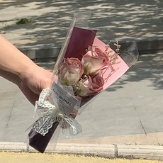 告白花束 玫瑰花束仿生花送女友男友閨蜜母親節畢業季教師節生日禮物七夕, 碎冰藍,花束+禮袋, 1個