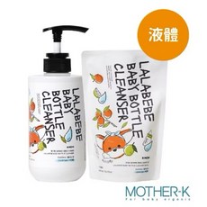 MOTHER-K LALABEBE 草本極淨蔬果奶瓶清潔液 奶瓶蔬果清潔慕斯, 1個, 奶瓶蔬果｜液態,補充袋400ml