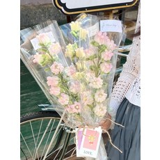 기념일 시들지않는꽃 모루 인형 만들기 모루꽃다발키트, 단일 핑크 풍경 꽃다발 완제품, 1개