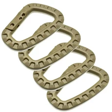 4/8Pcs 전술 배낭 버클 빠른 카라비너 ​​플라스틱 후크 D 모양 모스크톤 기어 야외 캠핑용, 11 4pcs khaki