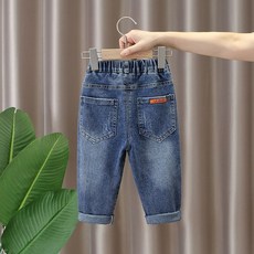 嘟嘟家 男童長褲 男童牛仔褲 春秋新款韓版痞帥兒童牛仔長褲 時髦休閒長褲