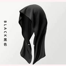 春夏速乾防曬披肩戶外冷感護頸頭巾連帽披肩冷感運動毛巾防塵披肩, 黑色, 1個