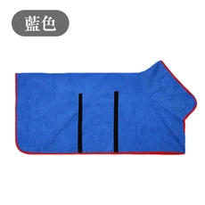 速乾吸水毛巾-寵物專用超細纖維速乾吸水毛巾，柔軟舒適，快速吸水，輕巧便攜, 藍色, 1個