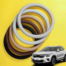 운전할때미끄럼방지 핸들커버땀흡수 더뉴 셀토스 핸들커버 쿨메쉬 땀흡수 여름용 운전, 매쉬 D컷/미스틱그레이