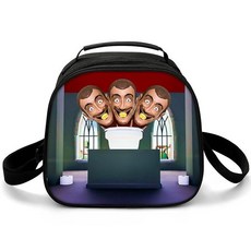 馬桶人Skibidi Toilet遊戲週邊卡通兒童印花圓形餐包可定製 75RC, 馬桶人30, 1個