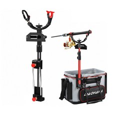 낚시대 로드 거치대 받침대 스탠드 밑밥통 원투 민물 바다, 땡스 밑밥통 3단거치대