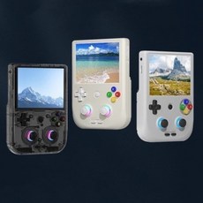 앤버닉 ANBERNIC RG406V 레트로 휴대용 게임기 5500mAh 조이스틱 RGB 4인치 IPS터치 스크린, 베이지-256G(게임10000+)