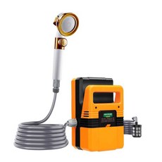 휴대용 샤워기 전기 야외 캠핑 온수 하이킹 충전식, 배터리 1개 + 물탱크 + 가열봉, 1개, (배터리 1개) + 물탱크 + 가열봉(표준형)