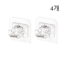 압축봉 고정 거치 홀더 브라켓, 4개, 투명