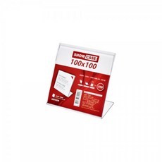 쇼케이스 단면 꽂이 L자형아크릴 L자형가격표 미니쇼케이스100x100 (mm) POP꽂이 7714