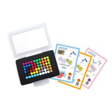 창의력 사고력 발달교구 구슬퍼즐+교재 어린이집 삼각 아이큐 게임