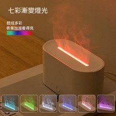 萌宠桌面加湿器 大雾量迷你车载香薰加湿器, 私模款, HY02白色【火焰加溼香薰機】