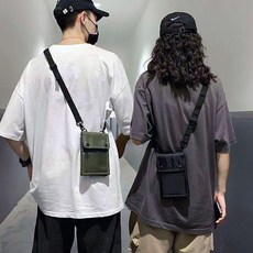 남성 가족외출 지갑형 멀티 포켓 캐주얼 옆으로메는 초경량 미니 가방