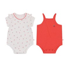 [아가방]강남점* 귀여운 체리 패턴의 바디수트를 골라서 입기 좋은 2세트 / 안심 면 소재 / 신축성이 좋은 소재 / 여름 20%