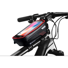 파라폭스 배달 오토바이 전동 퀵보드 접이식 자전거 핸들바 핸드폰 거치대 방수 파우치 지갑 가방, 1개, ph006블랙