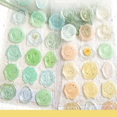 365상회 실링왁스 스티커 실링스탬프, 그린