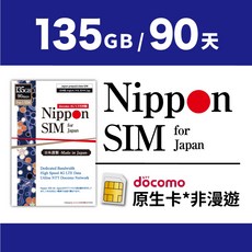 Nippon SIM 135GB總量可儲值上網卡，不限每日用量，支援ChatGPT，90天熱點分享, 1個, 最晚啟用日:2026/6/30