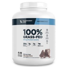 트랜스패런트 랩스 100% 그래스페드 밀크 초콜릿 분리유청단백질 1.9kg, 1개