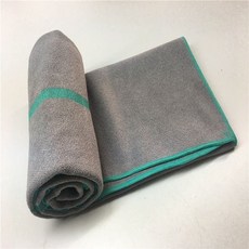 台灣發貨 統編 瑜珈鋪巾體位綫瑜伽鋪巾防滑高溫瑜伽巾輔助個人瑜伽墊毯子尾單, 灰色：183*63cm+送網袋, 1個