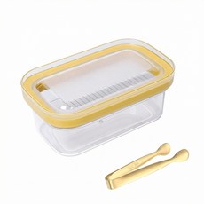 1/1+1 프리저브드 치즈박스 밀폐용기 버터 커터기+304 스테인리스 스틸 집게 밀봉력 커팅 케이스 치즈 슬라이서, 2세트, 280g