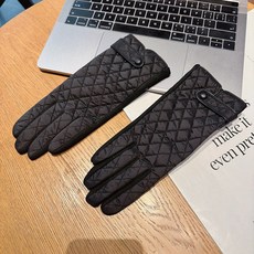 秋冬保暖觸屏手套 時尚新款加絨加厚防寒風手套 開車騎行暖手套