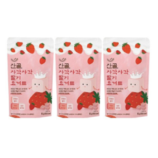 에코맘의산골이유식 산골 사각요거트, 딸기, 15g, 3개