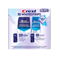 Crest 3D White strips 크레스트 3D 화이트스트립 20가지 전문 트리트먼트+10가지 브라이트닝 트리트먼트 총60개, 1개