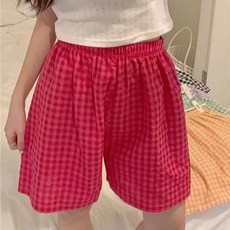 奈子優選 格子家居短褲 寬鬆透氣睡褲