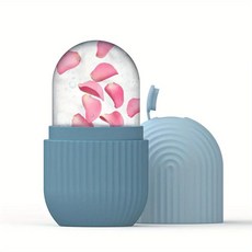 실리콘 아이스 큐브 트레이 뷰티 리프팅 볼 페이스 마사지 컨투어링 롤러 페이셜 트리트먼트 여드름 스킨 케어 도구 감소, 색상: 6. 파란색