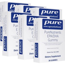 퓨어인캡슐레이션 오메가3 EPA DHA 구미 젤리 레몬라임맛 Pure Encapsulations PureNutrients Gummy, 6개, 36정
