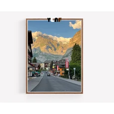 스위스 풍경 사진 포스터 캔버스 인쇄 마운트 Titlis 내추럴 뷰 벽 아트 여행 홈 룸 장식, 05 60X90cm Unframed, 12 6, 한개옵션2