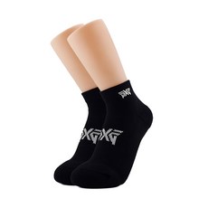 PXG 로고 단목 기능성 메쉬 골프 양말, 1개, 블랙