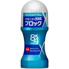 일본 데오도란트 8x4 MEN 롤온 프레쉬 비누, 1개, 60ml