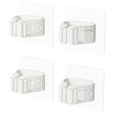 하비티 청소도구 걸이 롤러 후크, 혼합색상, 4개