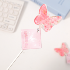 캔디마켓 웨이톡톡 나비모양캔디 롤리팝 무설탕 막대사탕 꽃집 어린이집 빵집 행사추천, 12개, 14g