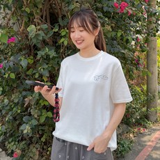 THE NAN DA 日系電繡小房子純色短袖上衣