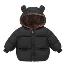 숏패딩 자켓 경량 패딩 아우터 재킷 다운 코트 Yagata 두꺼운 모피 칼라 및 후드가 달린 - 따뜻한 겨울 재킷 Z-블랙 168834