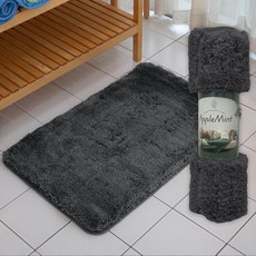 애플민트 프리미엄 욕실 발매트 빨아쓰는 먼지없는 부드러운 매트, 03.챠콜