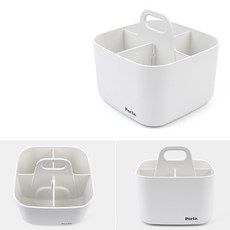 시스맥스 오거나이저 포르타 비타 미니 손잡이 모던바스켓 데스크오거나이저 다목적수납함, 커스타드 옐로우