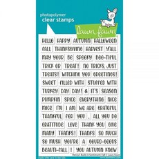 Lawn Fawn LF3861 Henry's Build-A-Sentiment: Fall 4X6 투명 스탬프 세트, Lawn Fawn LF3861 Henry's Build