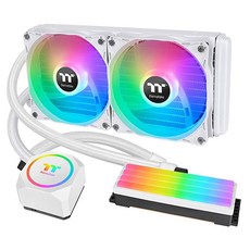 THERMAL 써멀take Floe RC240 스노우 AMD AM5/AM4 / 인텔 LGA 1700/1200 TT RGB 플러스 소프트웨어/마더보드 동기화 ARGB 제어, THERMAL 써멀take Floe RC240 스노우,