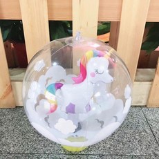더엘픽 물놀이장 원형 대형 가정용, 1개, 유니콘 중공