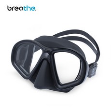 breathe.潛水面鏡，舒適貼合，防霧鏡片，時尚設計, 消光黑