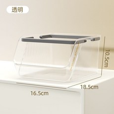 桌麵收納盒 辦公室多功能收納架, 1個, 陞級款 透明色1個裝 手提收納盒