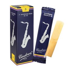 Vandoren SR223 테너 색소폰 트래디셔널 리드 강도 3 5개 박스, Strength 3, 1개