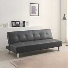 수오 시크라 3인용 인조가죽 리클라이너 소파베드 HJ-Z-06-3 방문설치, 블랙