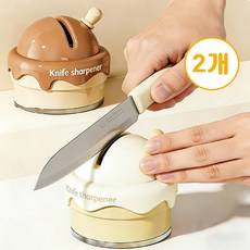 쬬린 흡착식 주방용 미니 칼갈이, 2개, 사진색