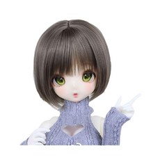 인형용 내열 가발 ST166 보브 헤어 라이트 브라운 머리 둘레 2223cm DD 호환 가발